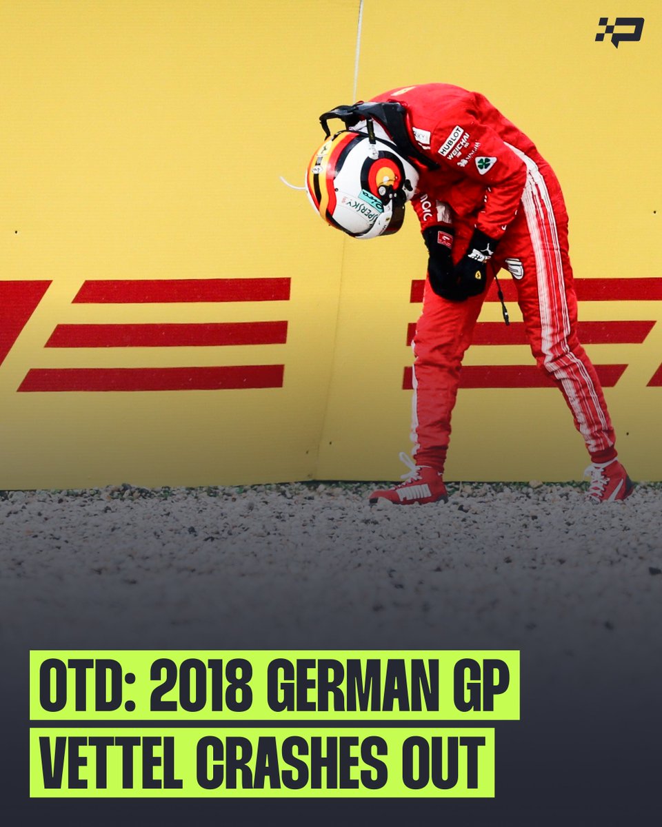 Planet_F1's tweet image. The beginning of the end?
On this day in 2018, Sebastian Vettel crashed out of the lead of his home race at Hockenheim.
He was never the same again.