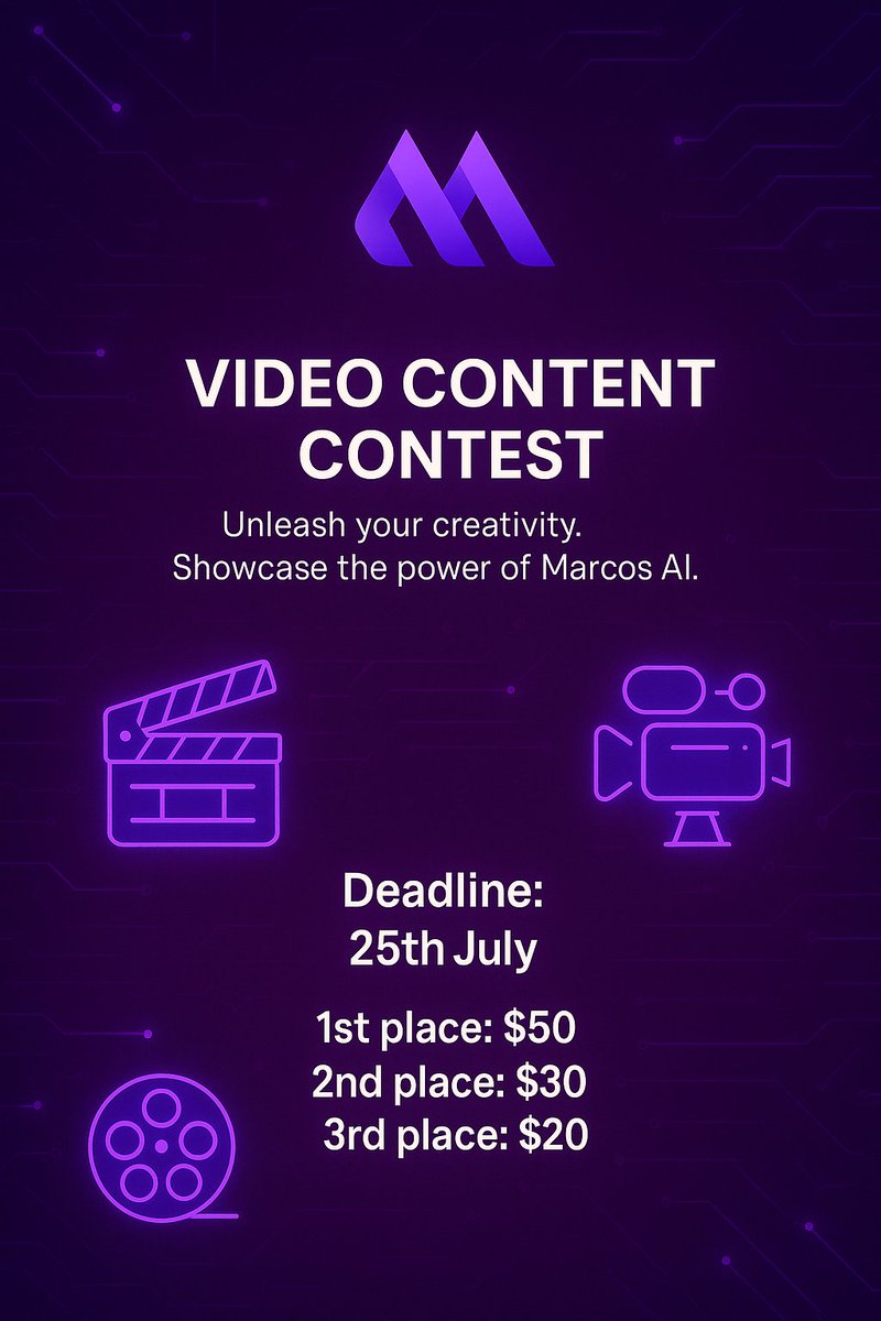 ๐ก๐ข๐ฉ๐ (@web3n0va) on Twitter photo Marcos AI Video Content Contest is LIVE
3 winners stand a chance to win $100
๐ Prizes:
๐ฅ 1st Place: $50
๐ฅ 2nd Place: $30
๐ฅ 3rd Place: $20
How to Enter?
~ Follow <a href="/WEB3N0VA/">๐ก๐ข๐ฉ๐</a> and @MarcosBuilderAI
~ Like and repost this post
~ Tag 3 other video content creators you would Marcos AI Video Content Contest is LIVE
3 winners stand a chance to win $100
๐ Prizes:
๐ฅ 1st Place: $50
๐ฅ 2nd Place: $30
๐ฅ 3rd Place: $20
How to Enter?
~ Follow <a href="/WEB3N0VA/">๐ก๐ข๐ฉ๐</a> and @MarcosBuilderAI
~ Like and repost this post
~ Tag 3 other video content creators you would