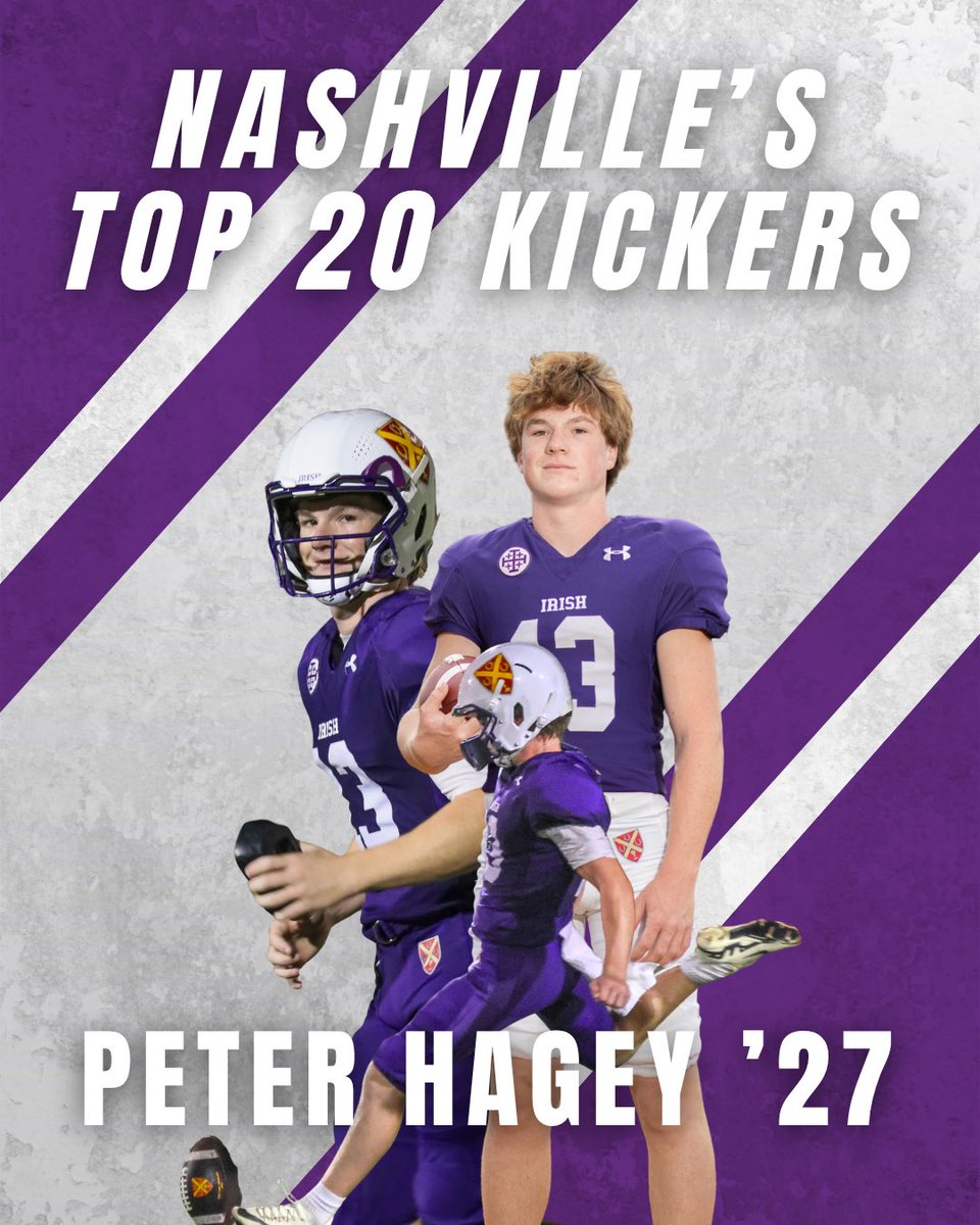 Congratulations to Peter Hagey ’27 on being named to the Tennessean’s Nashville Area Top 20 Kickers list!

View the full list: tennessean.com/story/sports/h…