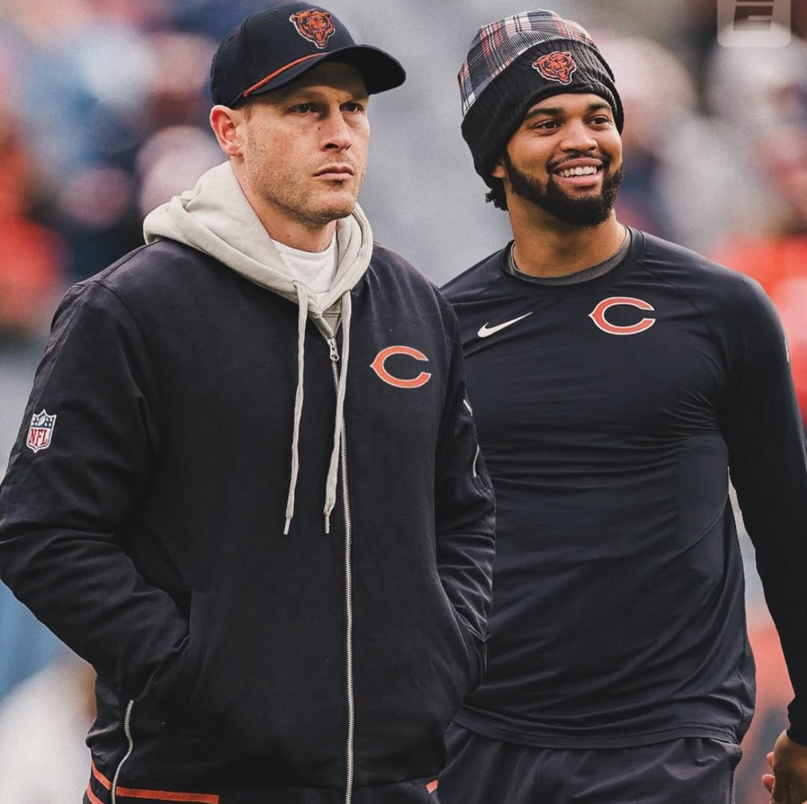 SleeperBears's tweet image. Ben Johnson said he’d like for Caleb Williams to complete 70% of his passes this season 🎯

High expectations for the 2nd-year QB 🐻⬇️