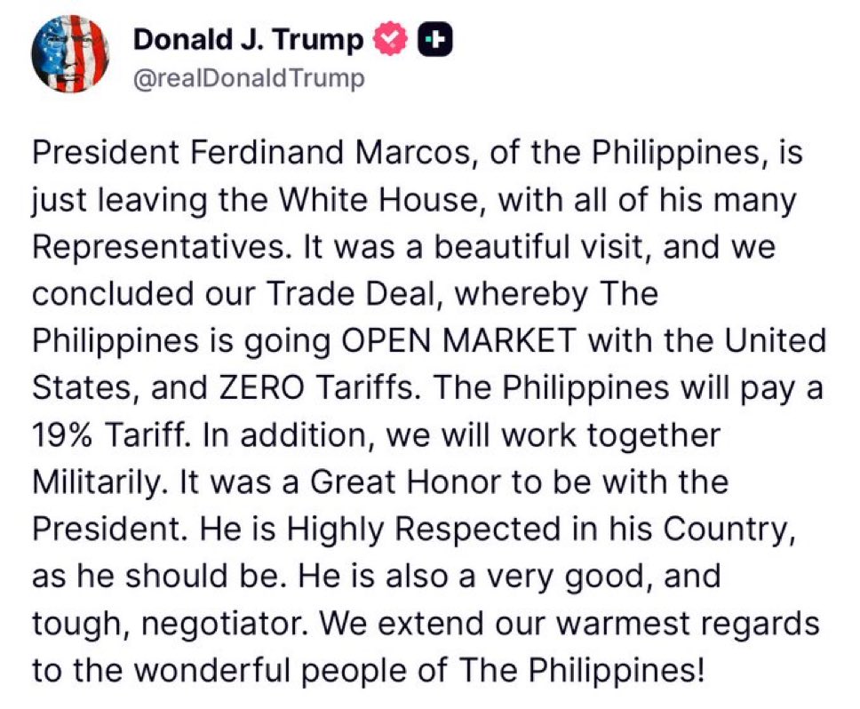 kevin_smith45's tweet image. BREAKING 🚨🚨🚨
Trump announces New Trade deal with The Philippines…
The Dow Jones will continue to reach record highs