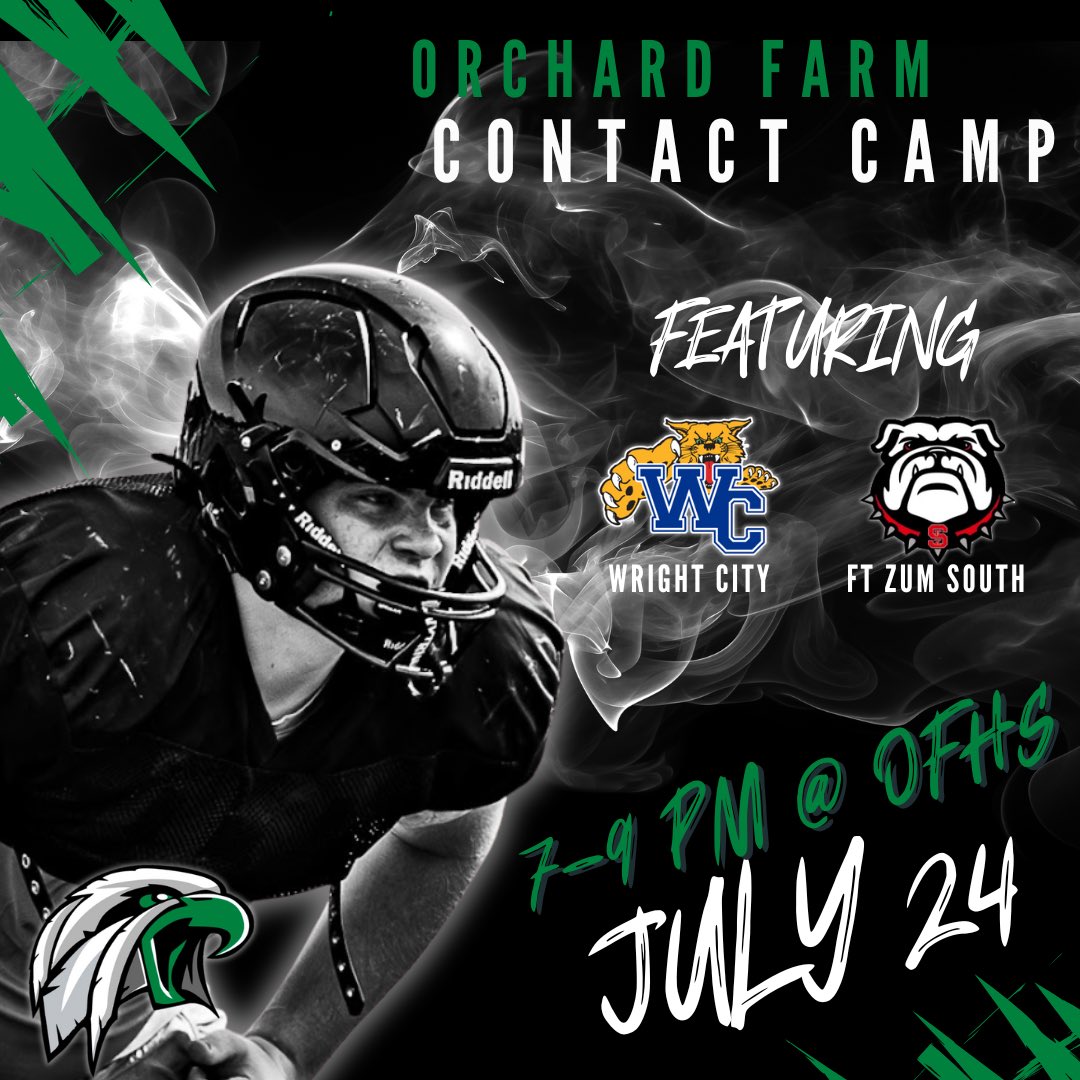 OFHSfootball's tweet image. Friends and families are welcome! 🦅🏈

Join us this Thursday from 7-9 pm at OFHS for some great preseason competition 🙌

#hsfootball #preseason #footballcamp #football #highschoolfootball