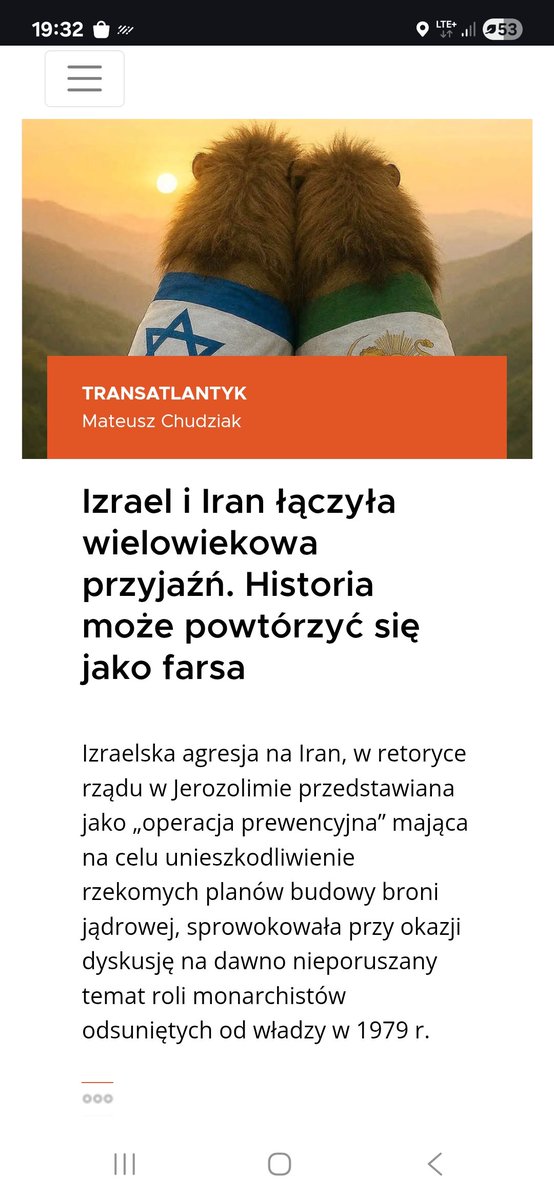 Niedawno podzieliłem się swoimi uwagami na temat rojalistycznej diaspory irańskiej. Temat rozwijam w tekście dla NEW-Online.
Link poniżej.