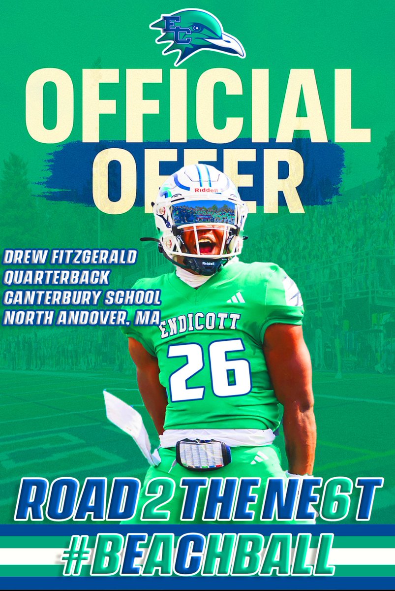 Drew Fitzgerald (@drew_fitz2) on Twitter photo After a great camp and conversation with <a href="/CoachMcGonagle/">Paul McGonagle</a> I am honored to have received an offer from <a href="/EndicottFB/">Endicott College Football</a>! #GoGulls
<a href="/_CoachRossi/">Antonio Rossi</a>
<a href="/CoachSqualli/">Mehdi Squalli</a>
<a href="/CoachPerilloEC/">Tyler Perillo</a>
<a href="/larrybadaracco/">Coach Larry Badaracco</a>
<a href="/FBCoachLynch/">Chuck Lynch</a>
<a href="/CburyFootball/">Canterbury Football</a> After a great camp and conversation with <a href="/CoachMcGonagle/">Paul McGonagle</a> I am honored to have received an offer from <a href="/EndicottFB/">Endicott College Football</a>! #GoGulls
<a href="/_CoachRossi/">Antonio Rossi</a>
<a href="/CoachSqualli/">Mehdi Squalli</a>
<a href="/CoachPerilloEC/">Tyler Perillo</a>
<a href="/larrybadaracco/">Coach Larry Badaracco</a>
<a href="/FBCoachLynch/">Chuck Lynch</a>
<a href="/CburyFootball/">Canterbury Football</a>