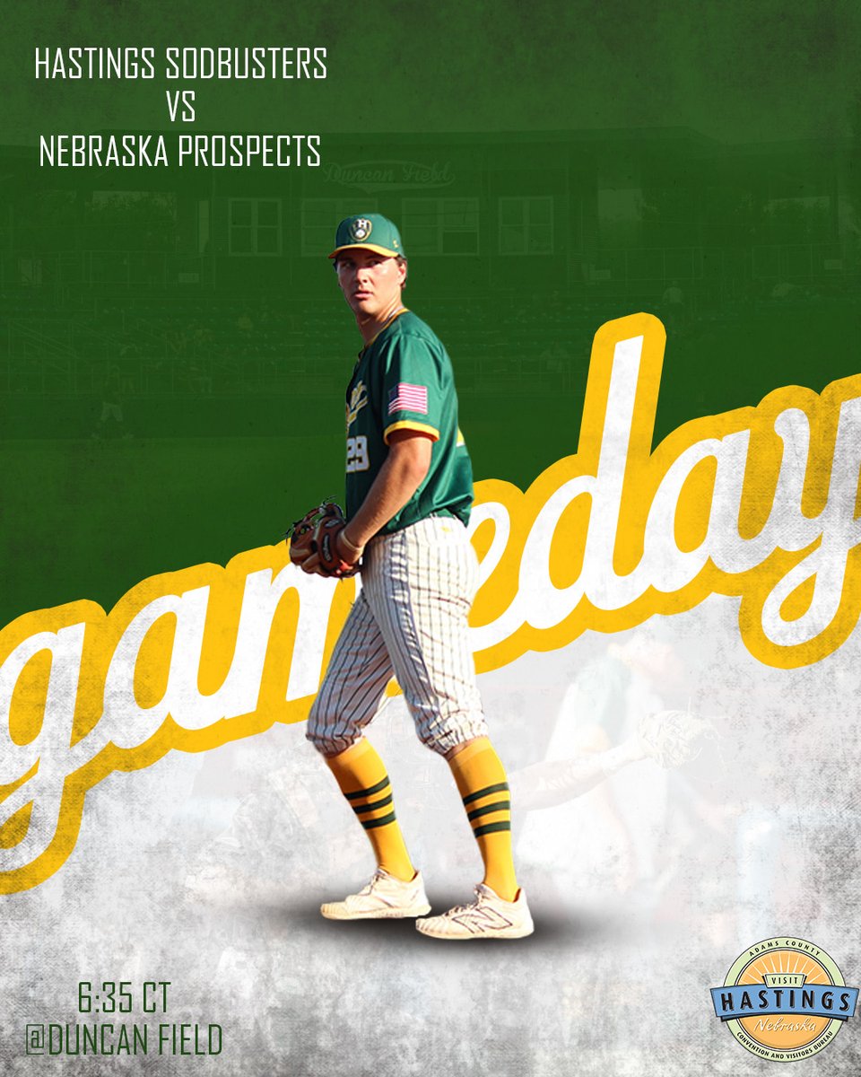 Showtime

⚾ Hastings Sodbusters vs. Nebraska Prospects
⏰ 6:35 PM (CT)
📍 Duncan Field
📺 Search for "Hastings Sodbusters IBL" on YouTube to stream the game
