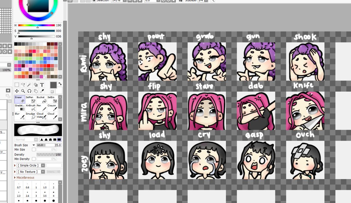finished!! these will be free twitch emotes avail on my kofi :3