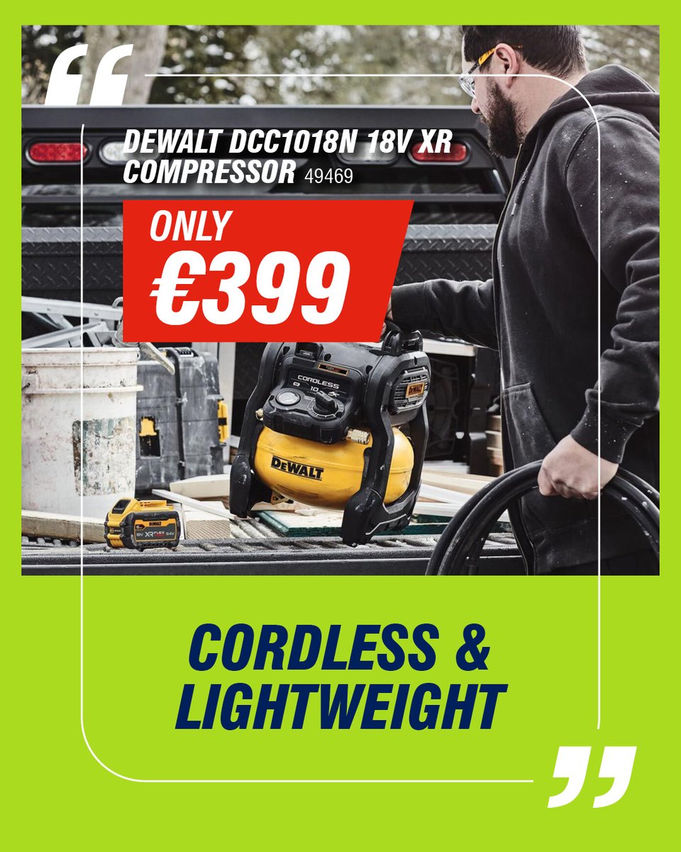 ChadwicksIE's tweet image. Power tools letting you down? π οΈ
Stop wasting time β weβve got offers on all the tools you need to get the job done right.
Shop in-store or online with click & collect and home delivery.
Browse the full range π ow.ly/puB750WtbjP
#SummerSale #Chadwicks #LetsGetItDone