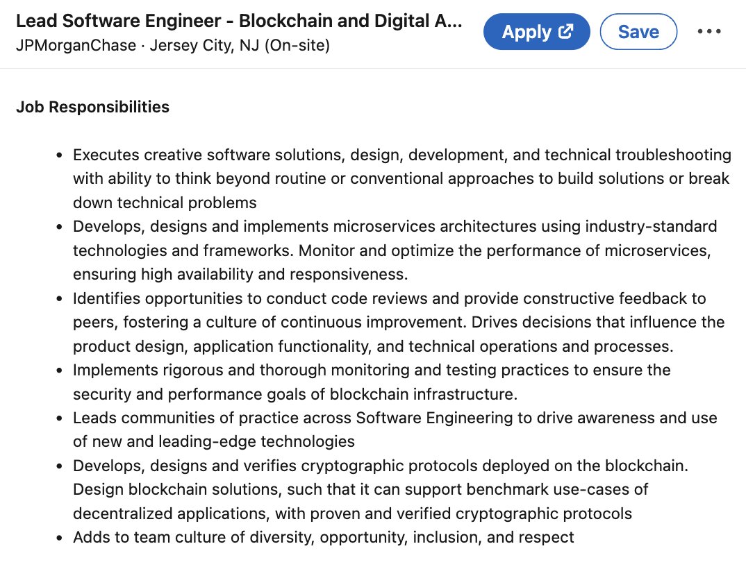 fintechfrank's tweet image. Citi, Goldman, and JPMorgan are all hiring people in crypto and digital assets
the institutions are here