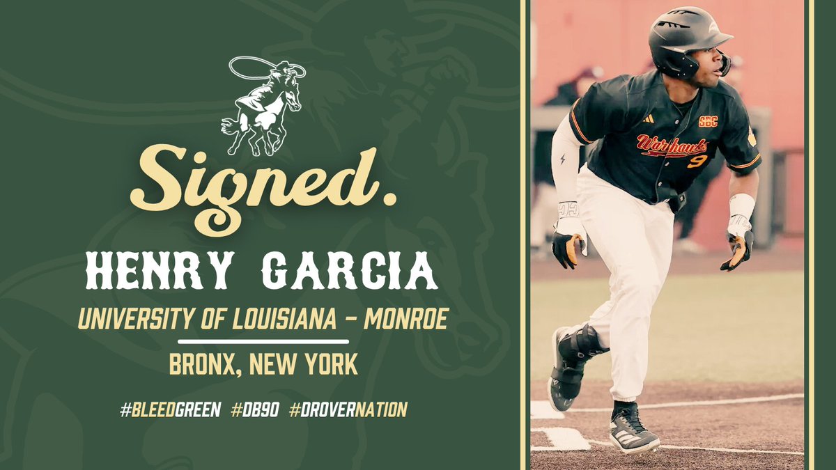 DroverBaseball's tweet image. Please help us welcome a native of the Bronx, New York - Outfielder Henry Garcia to the Drovers Family!
#DroverNation🏇 x #BleedGreen
@henryjrgarcia | #DB90