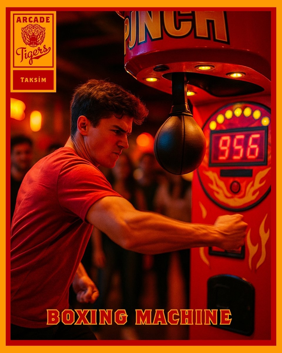 arcadetigers's tweet image. 🥊 En sert vuruş kimde?
Arkadaşlarınla yarış, gücünü göster!
Who hits the hardest?
Compete with your friends and show your power!
#BoxingMachine #ArcadeTigers #TaksimArcade