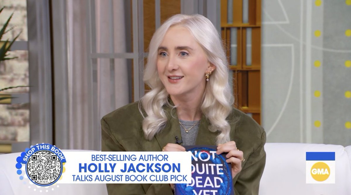 KirkusReviews's tweet image. Holly Jackson’s NOT QUITE DEAD YET is the latest pick for the ‘Good Morning America’ book club. The novel, published Tuesday by Bantam, is the GOOD GIRL’S GUIDE TO MURDER author’s first book for adults. @GMA @randomhouse ow.ly/NguX50WtvYf