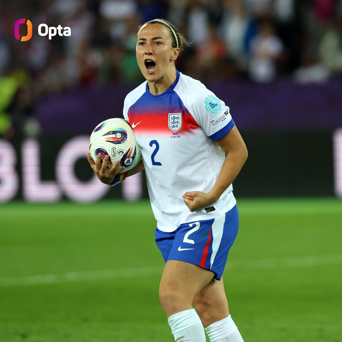 OptaJoe's tweet image. 35 - @LucyBronze is making her 35th major tournament (World Cup/EURO) appearance for England tonight, moving level with @JillScottJS8 for the joint-most all-time for the @Lionesses. Pride.