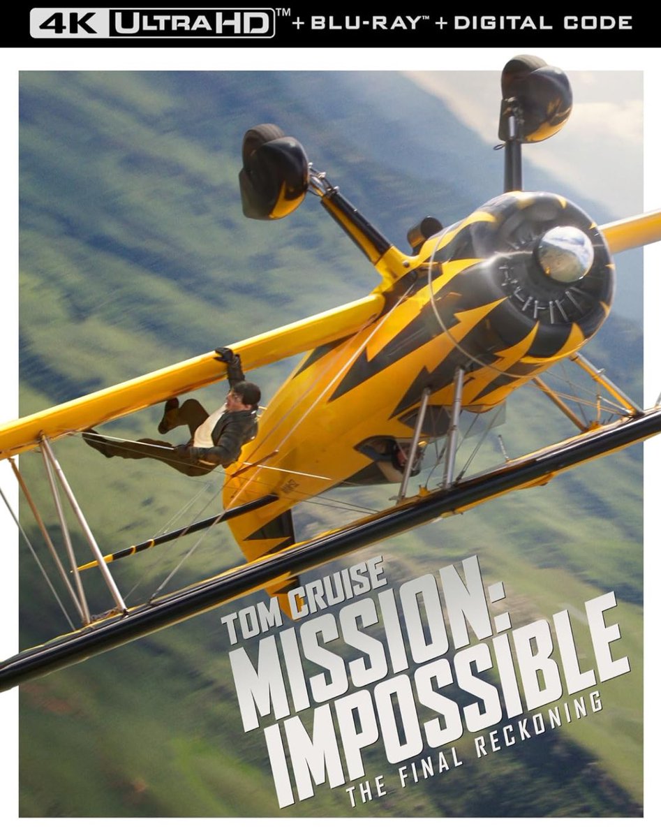 LifeIsAFilmFest's tweet image. MISSION: IMPOSSIBLE - FINAL RECKONING will be on digital VOD on August 19. It will be released on 4K UHD, blu-ray, and DVD discs on October 14.
