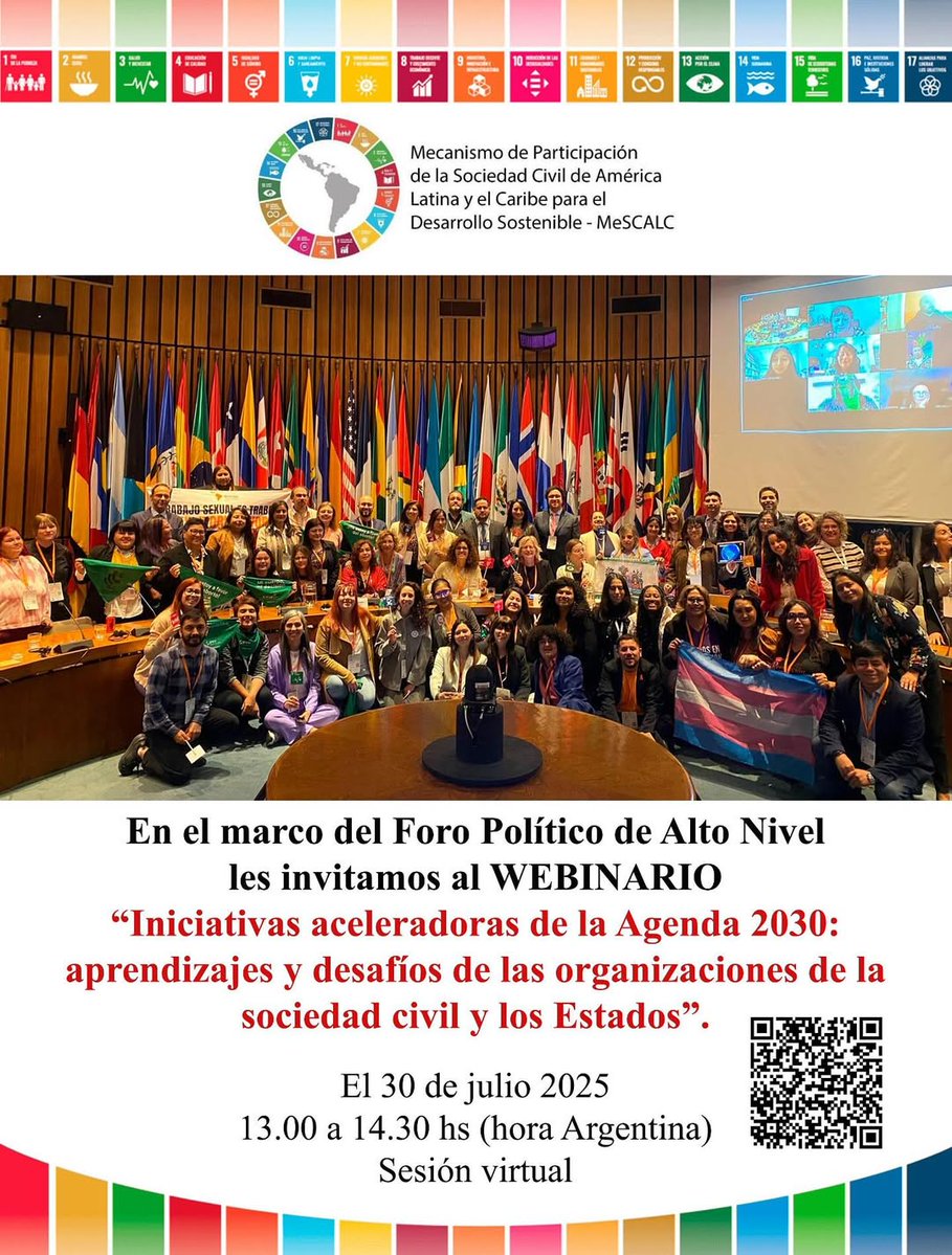 redclade's tweet image. ⭕️En el marco del Foro Político de Alto Nivel les invitamos al webinario "Iniciativas aceleradoras de la Agenda 2030: aprendizajes y desafíos de las organizaciones de la sociedad civil y los Estados”
Fecha: 30/7/25
🇦🇷 13.00
🇨🇴 11:00
🇲🇽 10:00
bit.ly/44KOd0h