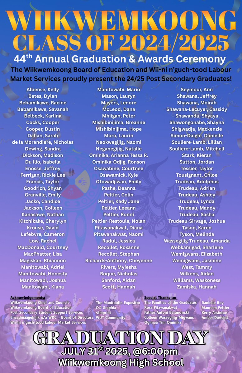 The Wiikwemkoong Board of Education tweet media