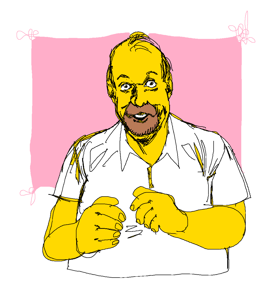 hexenzsen's tweet image. hello frens revit crashed and i have to wait gimme characters to draw
here's gomer simpson