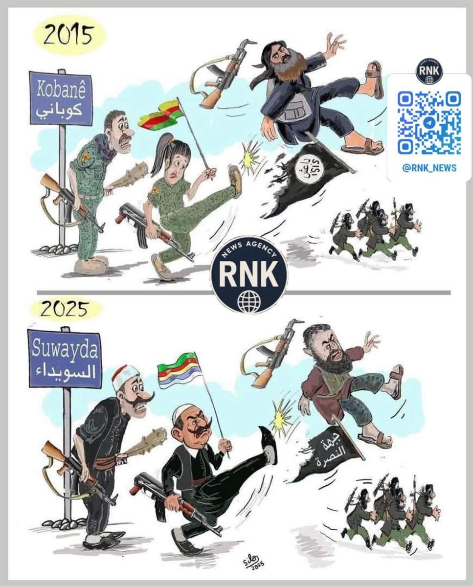 IbrahimAgre's tweet image. وكالة RNK
كوباني 2015 ضد الدولة الإسلامية
سويداء 2025 ضد الدولة الإسلامية
تابعونا عبر وكالة RNK