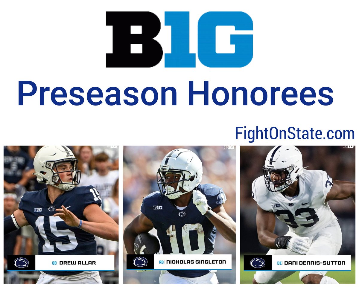FightOnState's tweet image. No team has more B1G preseason honorees than @PennStateFball.