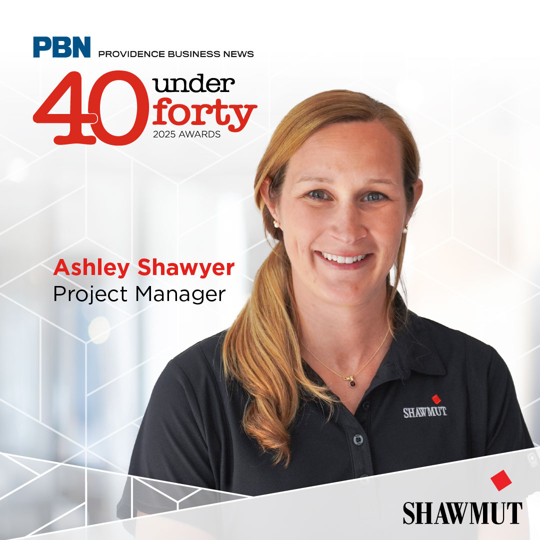 Project Manager Ashley Shawyer has been named to <a href="/ProvBusNews/">PBN</a>' 2025 40 Under Forty list, honored for her leadership, technical expertise, and impact in the community. From delivering complex projects to mentoring emerging talent, Ashley brings heart and precision to everything