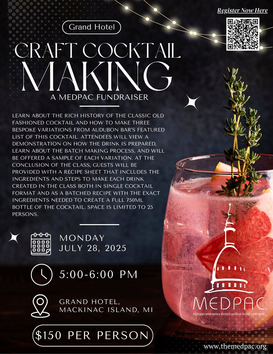 During #MEMA25, MEDPAC is offering a fundraising opportunity where you can join your friends and colleagues for an evening of fun, while partaking in a wine tasting or craft cocktail making event. Register now and find out more about these offerings at: themedpac.org/medpac-add-on-…
