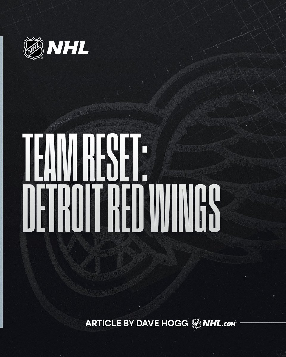 NHLPR's tweet image. The @DetroitRedWings have their sights on a berth into the #StanleyCup Playoffs for the first time since 2015-16, so here's where they stand entering 2025-26.
Read more of Dave Hogg's feature for @NHLdotcom here: nhl.com/news/topic/tea…