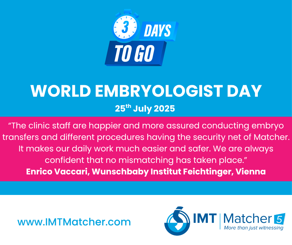 IMT_Matcher's tweet image. 📅 3 Days to Go – Celebrating the science behind IVF!

Embryologists are the quiet heroes of fertility care. At IMT Matcher, we support their precision with tools for witnessing, traceability &amp;amp; workflow efficiency.

#WorldEmbryologistDay #IVF #IMTMatcher #FertilityCare
