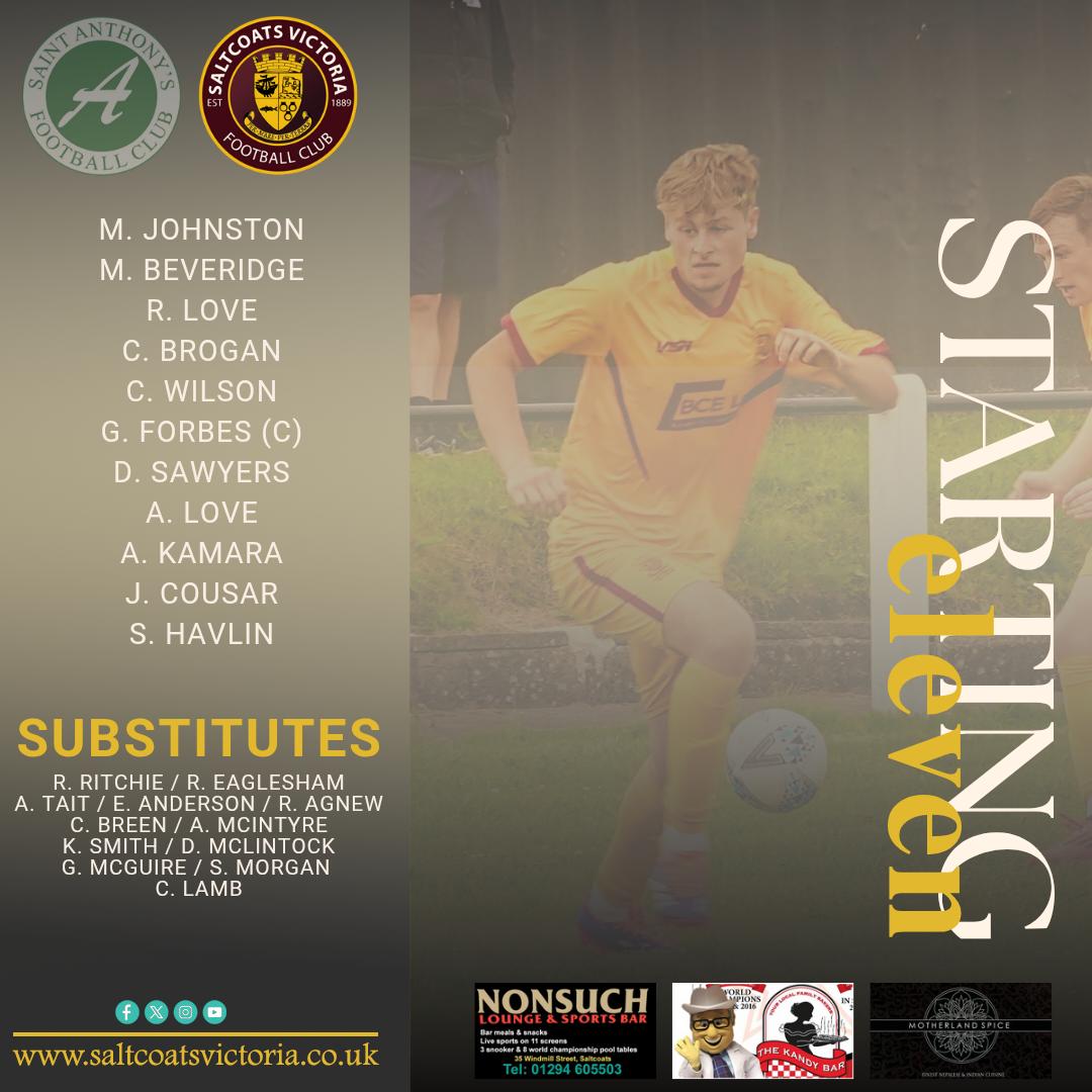 Tonight's Starting XI against <a href="/SaintAnthonysFC/">Saint Anthony's FC</a>