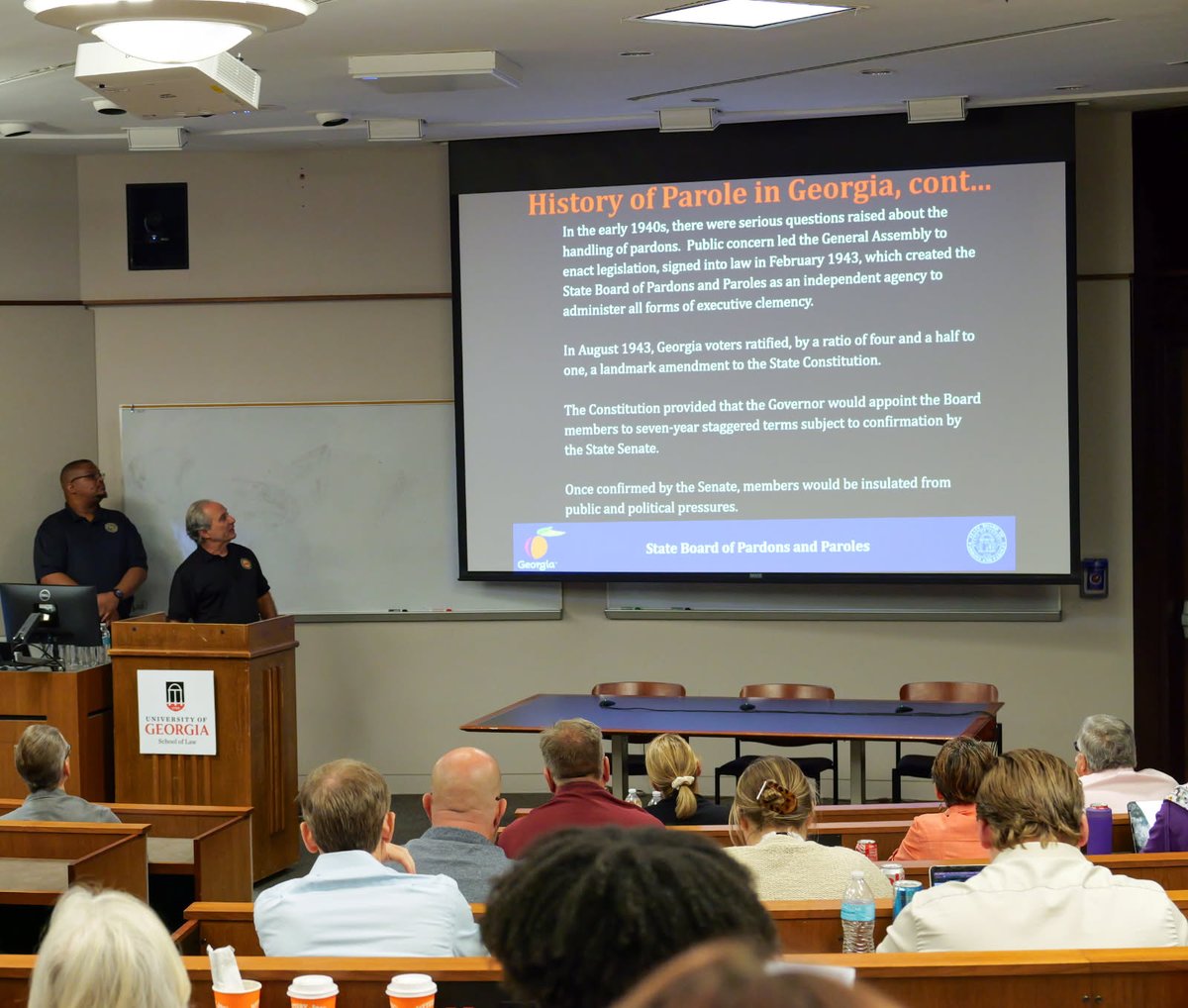 GA_ParoleBoard's tweet image. Today, we are speaking to the Georgia Public Defender Council at their annual training. Members of the Parole Board's Pre-Release Considerations Division is presenting the parole process. #paroleworks #parolestrong #publicdefender #attorney #publicsafety