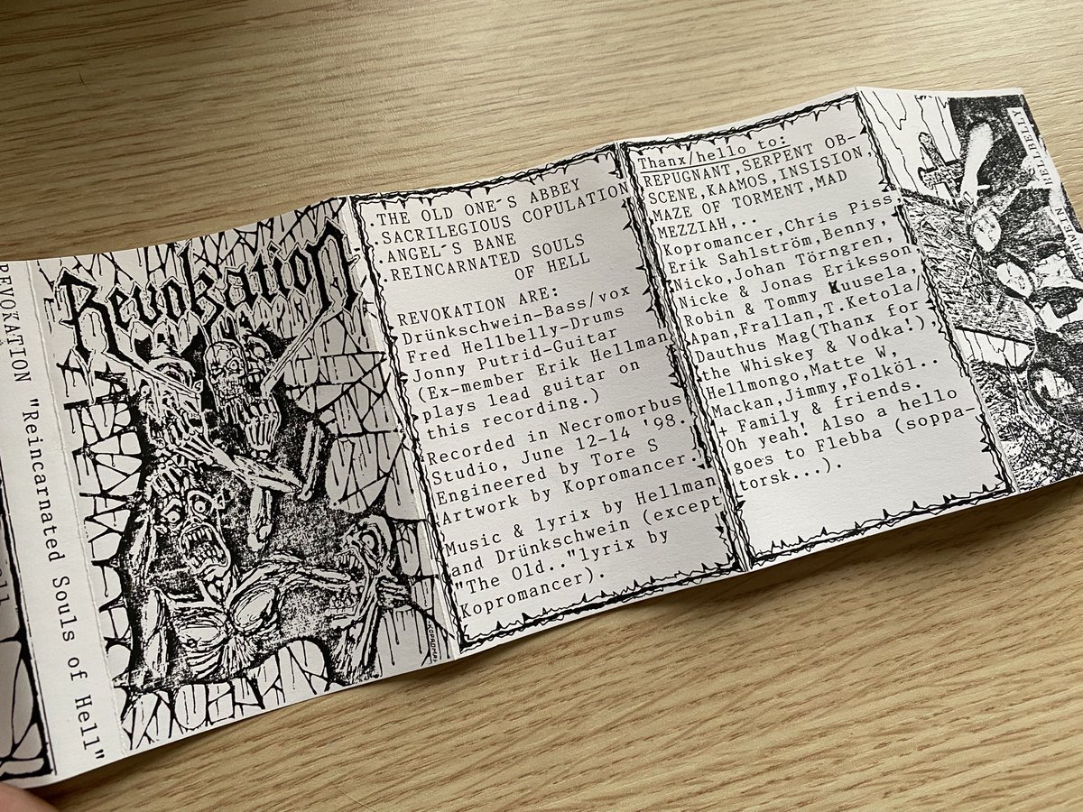CARD1NALCOPIA's tweet image. if u buy a swedish death metal tape from the late 90s u can be 80% sure that damn kopromancer was involved somehow