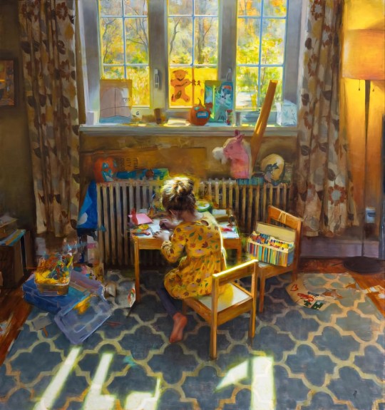 gregcatarino1's tweet image. Daniel Robbins (American b.1984), The Studio, 2023, Oil on panel