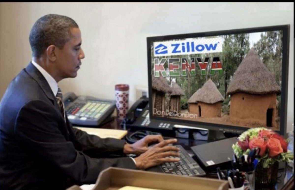Kwood3020's tweet image. Just like that! Obama admits he’s not an American citizen!
🤣🤣 I believe I’d make sure he can’t flee! He’s looking at houses in Kenya on Zillow!