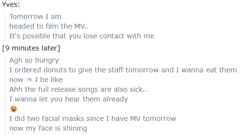 litell_johnn's tweet image. Chat highlights: Yves prepares for the main album release MV (250722)
Text links:
reddit.com/r/LOONA/commen…