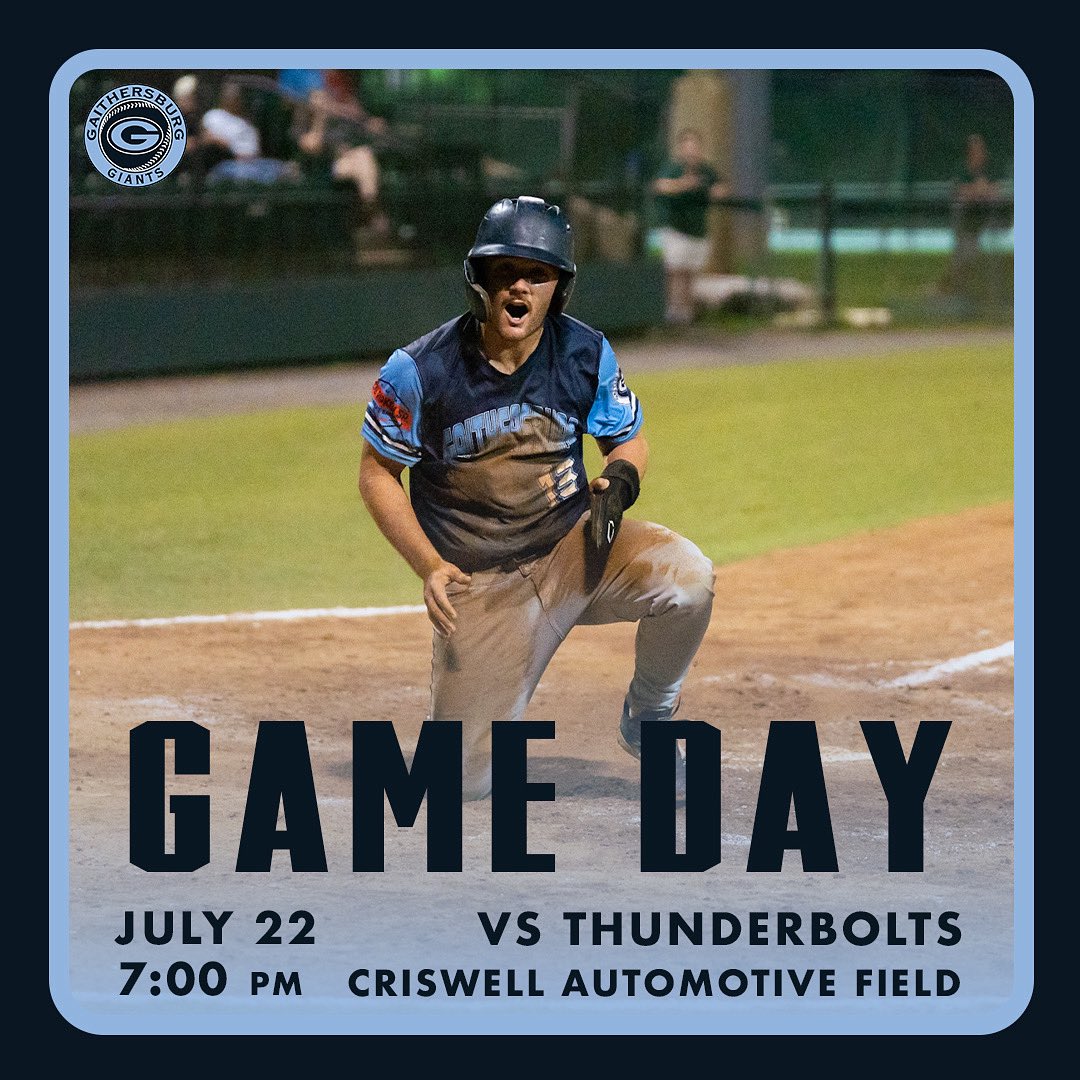 Playoff baseball starts tonight at home against the Thunderbolts! Come out and support your Giants tonight at 7pm. 

Watch the livestream broadcast on YouTube @Gburggiants! #GNQ