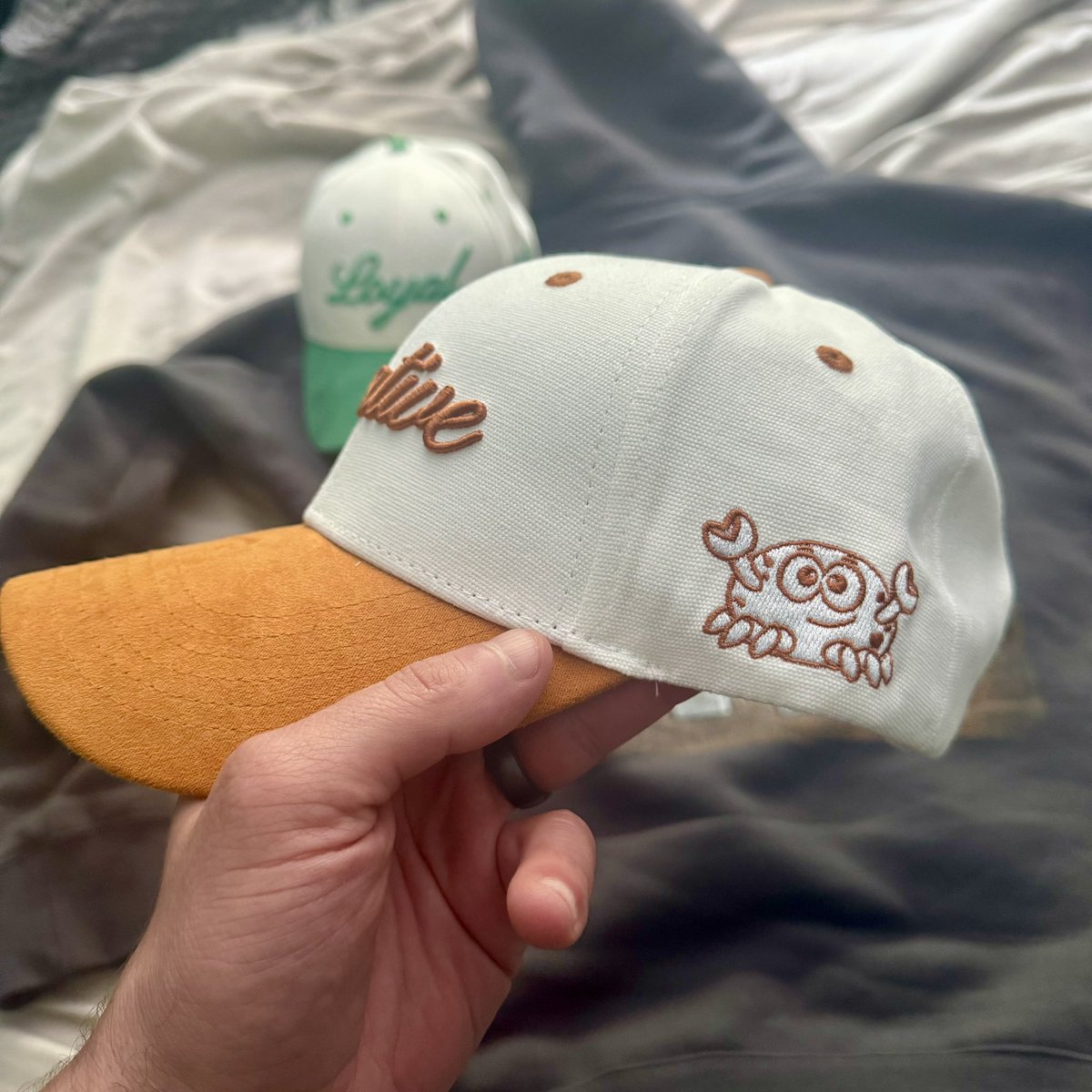 SteveKBark's tweet image. Got my Creative Crab hat in the mail! Great timing, because I was wearing my Loyal Lobster hat non-stop as needed a second hat for the rotation.
I’m a big fan of @veefriends apparel. It’s high quality and a great conversation starter - I’ve had non-Web3 people ask about it.