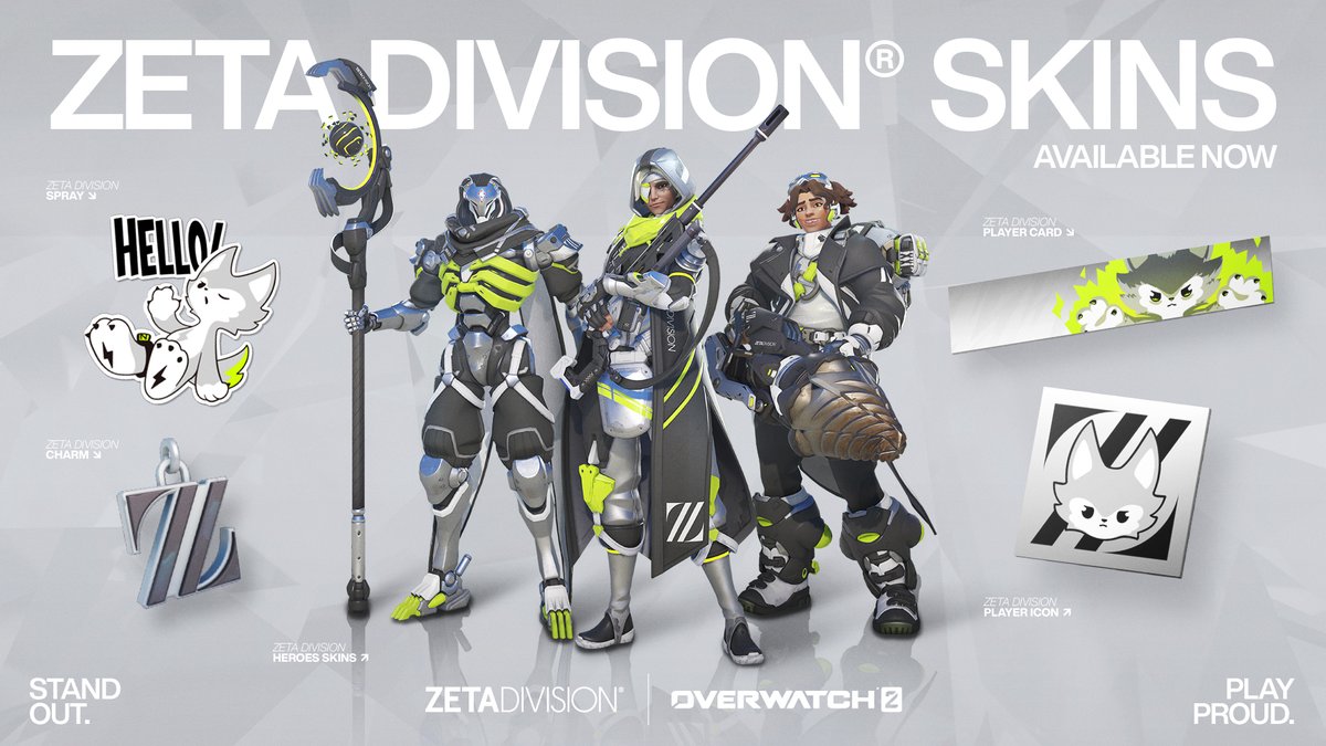zetadivision's tweet image. ついに! 来た!! Overwatch!!!
ZETA DIVISIONスキンで全身統一だ🦸👊⚡️
GRAB IT NOOOOOW🛒💨

#OWCS25 #OWCSMSC #OWCSPartnerTeam #OWCSTeamCosmetics
