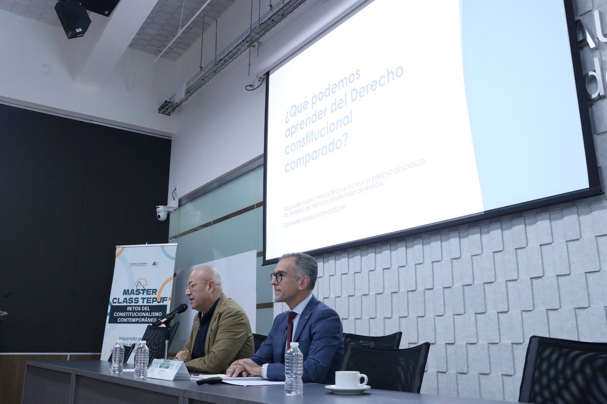 TEPJF_EJE's tweet photo. 🧠 Gracias a quienes participaron en esta #MasterClassTEPJF sobre los retos del constitucionalismo contemporáneo. Especial agradecimiento al Dr. @GTusseau.
¿Qué podemos aprender del derecho constitucional comparado?
👉 https://t.co/8l16VU8p3w https://t.co/qeiYyb3VzL