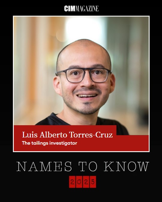 CIM_ICM's tweet image. Luis Alberto Torres-Cruz, Teck professor in tailings management and innovation at the University of British Columbia, one of our 2025 names to know
magazine.cim.org/en/voices/ntk-… 

#MiningNews #NamestoKnow #CIMntk #CanadianGiants