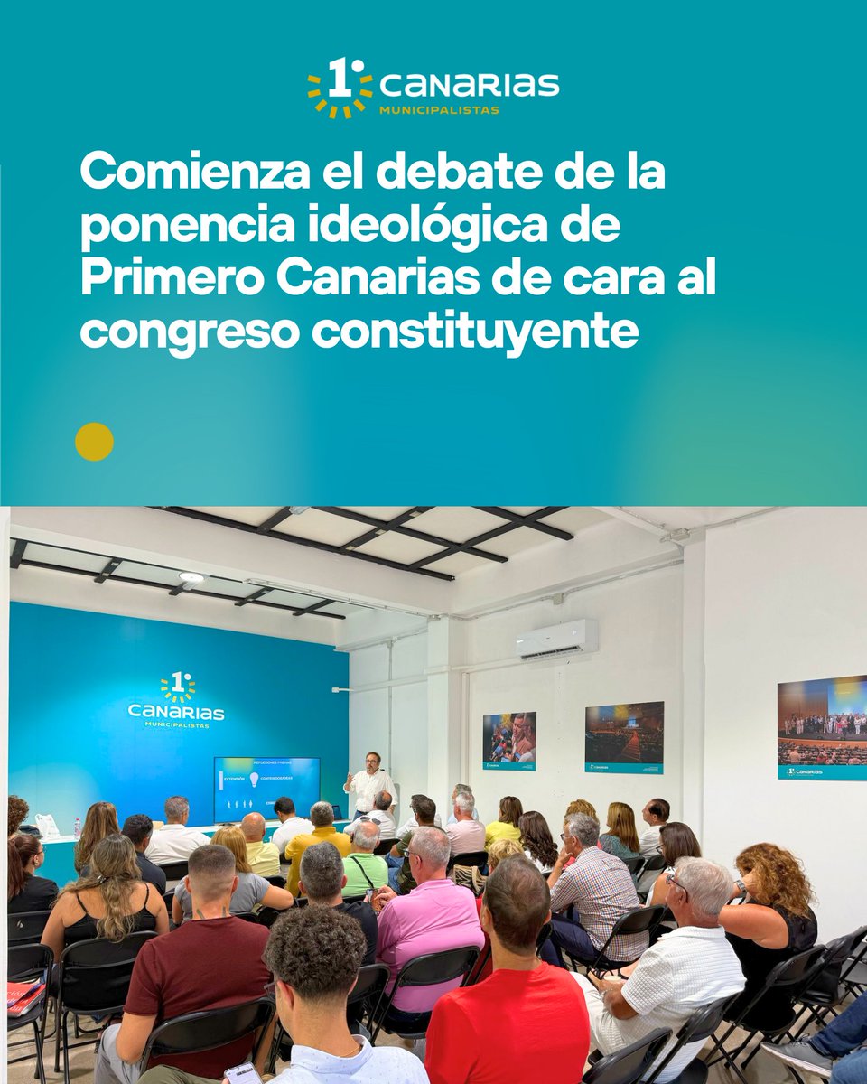 🇮🇨 Comienza el debate de la ponencia ideológica de Primero Canarias de cara al congreso constituyente.

➕ info en: qrcd.org/8zzo

#PrimeroCanarias #CongresoConstituyente #ParticipaciónDemocrática #Municipalistas