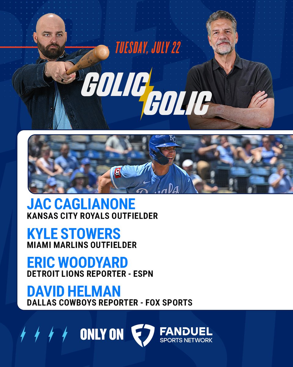 FanDuelSN's tweet image. From the diamond to the gridiron — it’s a packed show today on Golic & Golic!
We’ll see you at 3:00PM ET on FanDuel Sports Network.
@E_Woodyard | @davehelman_