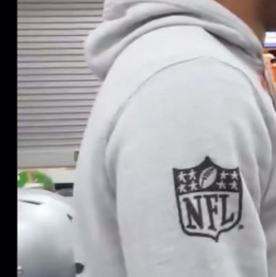 Green helmet with what looks like a gold Celtic stripe, seen in a patriots twitter video of rookies getting helmets fitted- could the rivalry uniforms be this whacky? <a href="/ZachCohenFB/">Zach Cohen</a>