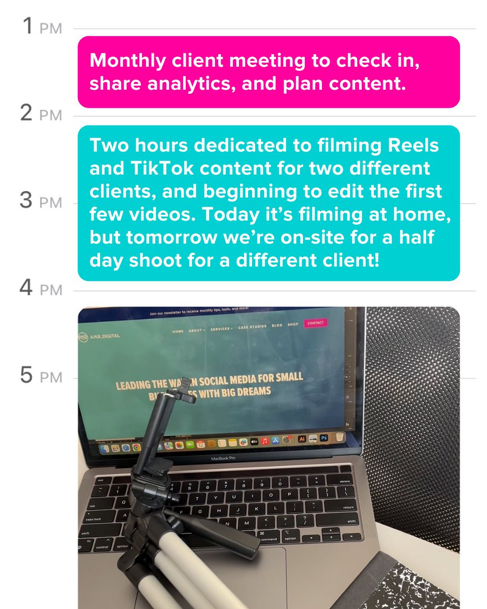 AmrDigital's tweet image. Ever wonder what a day at @amr_digital looks like?

Our days are packed with everything from crafting captions and designing graphics to shooting video and running client meetings… and multiple cups of coffee in between. 

#AMRDigital #SMM #ContentCreator