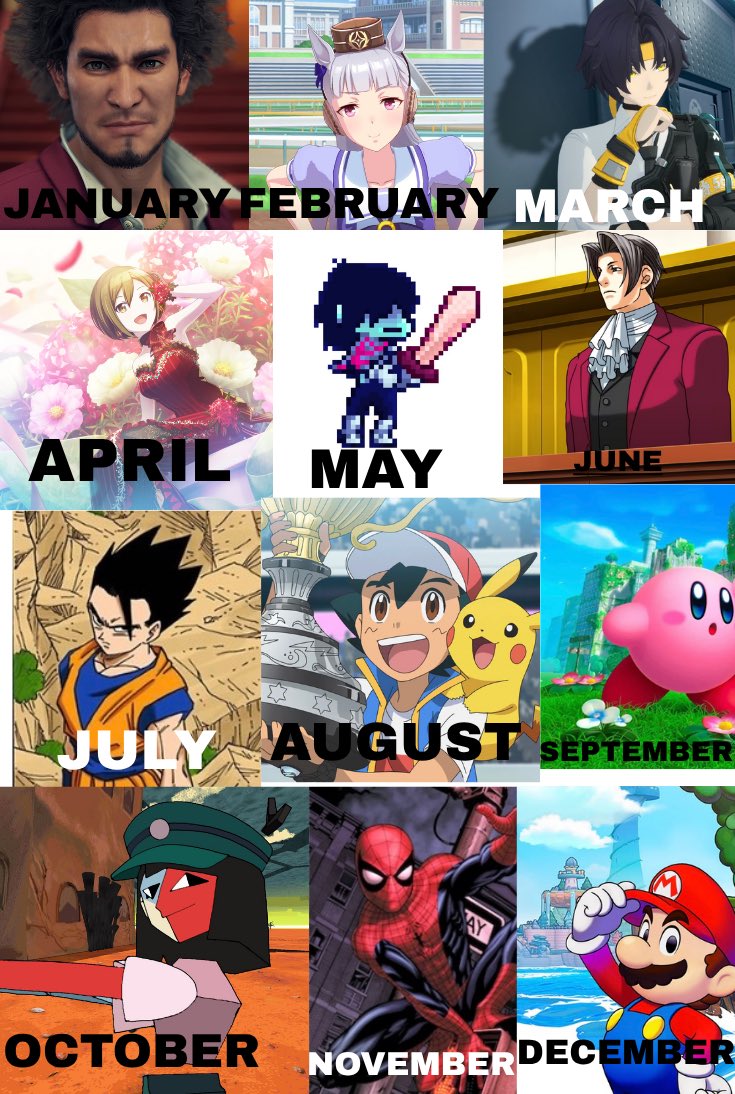 SunnySuns63's tweet image. According to your birth month, which of my favorite characters did you get?