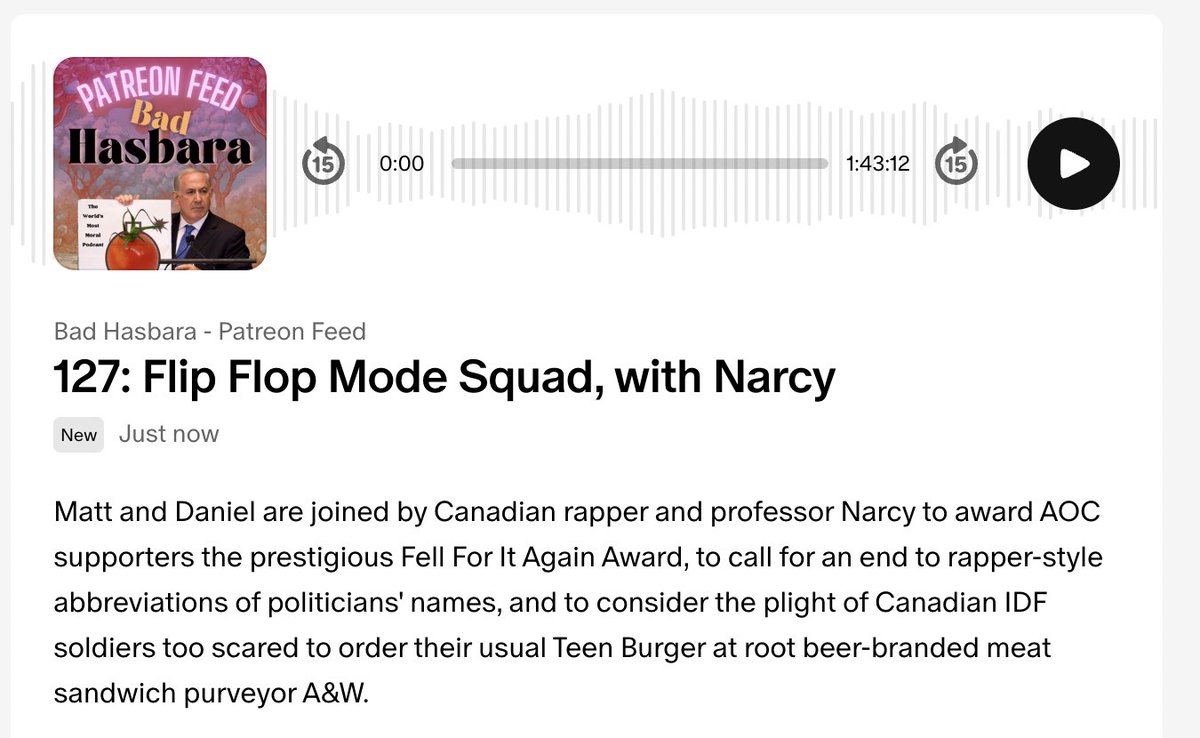 DanielBMate's tweet image. Latest @mostmoralpod episode is out on Patreon, featuring the mighty Narcy! patreon.com/badhasbara for early access as always. Public drop on Thursday as per uzh.