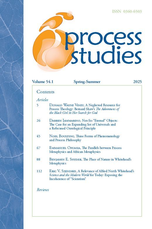 IllinoisPress's tweet image. In Process Studies Vol. 54, Iss. 1, @Cosmosyntheism (@uofsandiego) makes the case for an expanding set of universals and a refocused ontological principle in his article "Not-So-'Eternal' Objects." cc: @cgunews scholarlypublishingcollective.org/uip/ps/article…