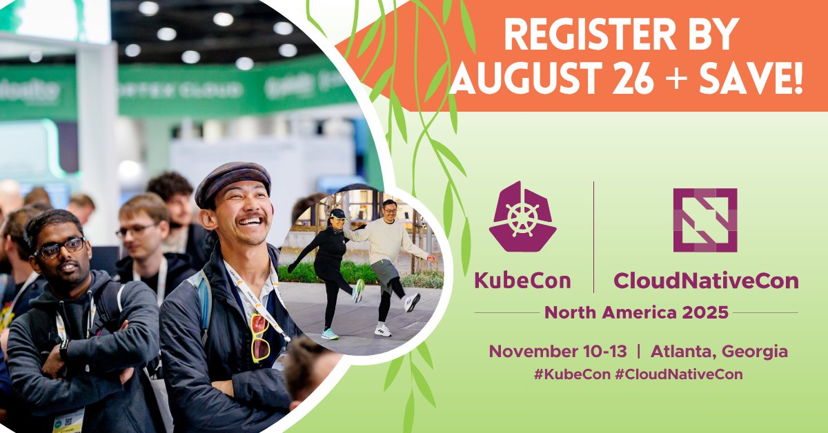 CloudNativeFdn's tweet image. This isnβt just a conference. Itβs the π of the #CloudNative ecosystem.
If youβre:
β
Running #Kubernetes
β
Building cloud native apps
β
Managing infra at scale
β
Obsessed with #OpenSource
β¦then #KubeCon + #CloudNativeCon North America is for YOU. π«΅
ποΈ Join us in ATL Novβ¦