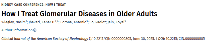 Age can play an important role in how nephrologists treat individuals with glomerular diseases. This #ASNCJASN "How I Treat" article highlights key insights: kidney.pub/CJASN0805