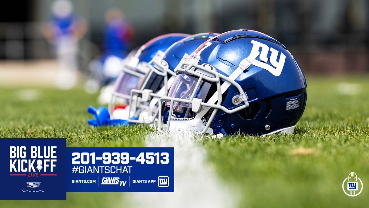 Schmeelk's tweet image. Going live right now on Big Blue Kickoff Live on giants.com, the mobile app and the @YouTube channel with @LanceMedow getting you ready for camp. Call in at 201-939-4513.
📻giants.com/bigbluekickoff