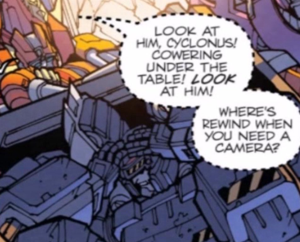 drasagii's tweet image. my poor megatron never has to cower under tables in fear again