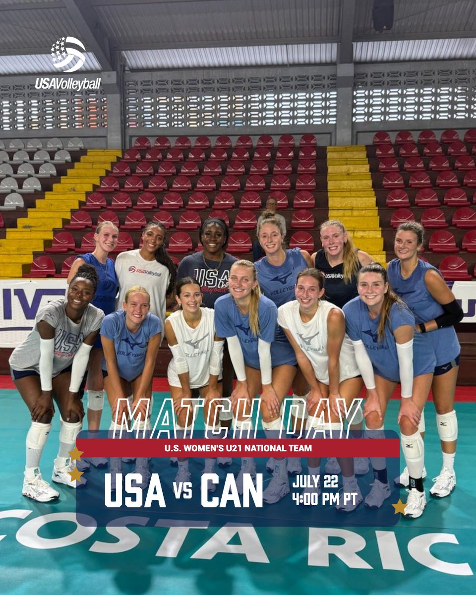 usavolleyball's tweet image. Kicking off the 2025 NORCECA Pan American Cup with the classic North American rivalry! 🇺🇸 vs 🇨🇦
The U.S Women's U21 National Team takes on Canada today at 4:00 p.m. PT in their opening match in Costa Rica.
Link to stream 🔗: go.usav.org/46ntjp3