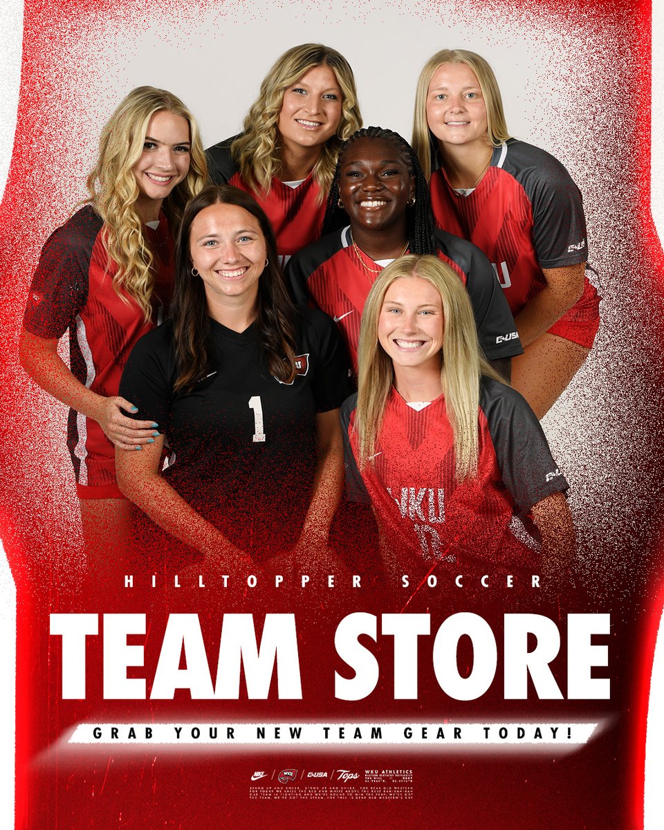 WKU_Soccer's tweet image. Be sure to grab the latest gear for the 𝟮𝟬𝟮𝟱 𝗦𝗲𝗮𝘀𝗼𝗻!
All orders are due by 𝗔𝘂𝗴𝘂𝘀𝘁 𝟰𝘁𝗵.
SHOP HERE: bsnteamsports.com/shop/WKUSOCCER
#GoTops